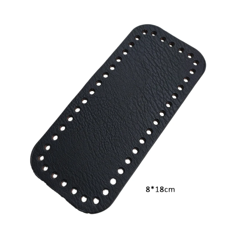 1 шт. черное овальное длинное дно с круглым дном для вязаных сумок из