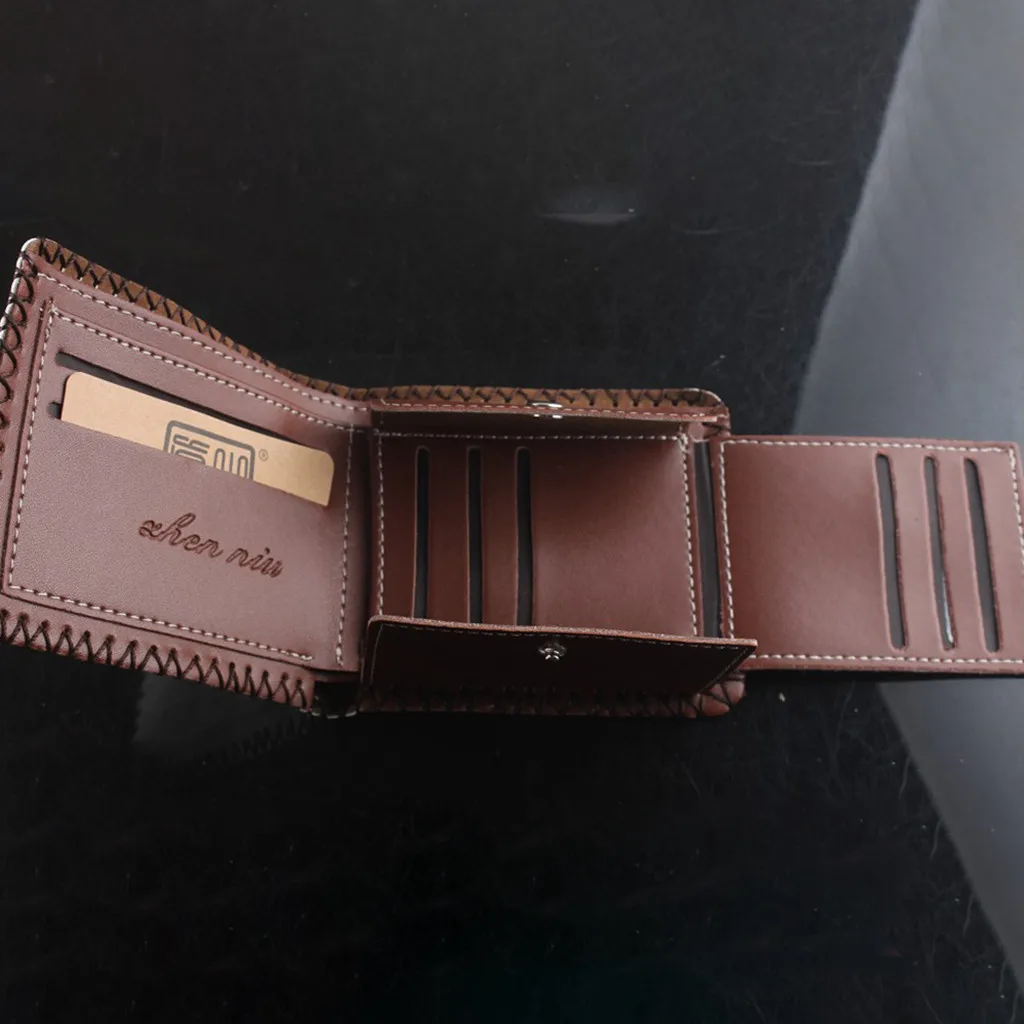 Симпатичный мужской кошелек двойного сложения 100 долларов США для мальчиков