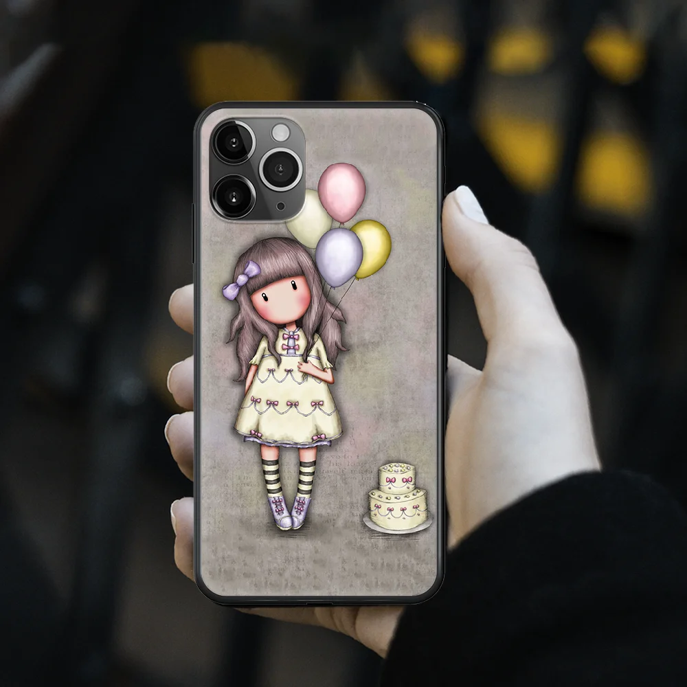 

Cartoon Lovely Santoro Gorjuss Phone Case cover For iphone 5 5S 6 6S PLUS 7 8 12 mini X XR XS 11 PRO SE 2020 MAX black Etui