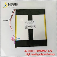 42110110 3 7v 8000mah 40110110 polymer lithium ion li ion battery for tablet pcpower bankmp4 mp5 gps dvd