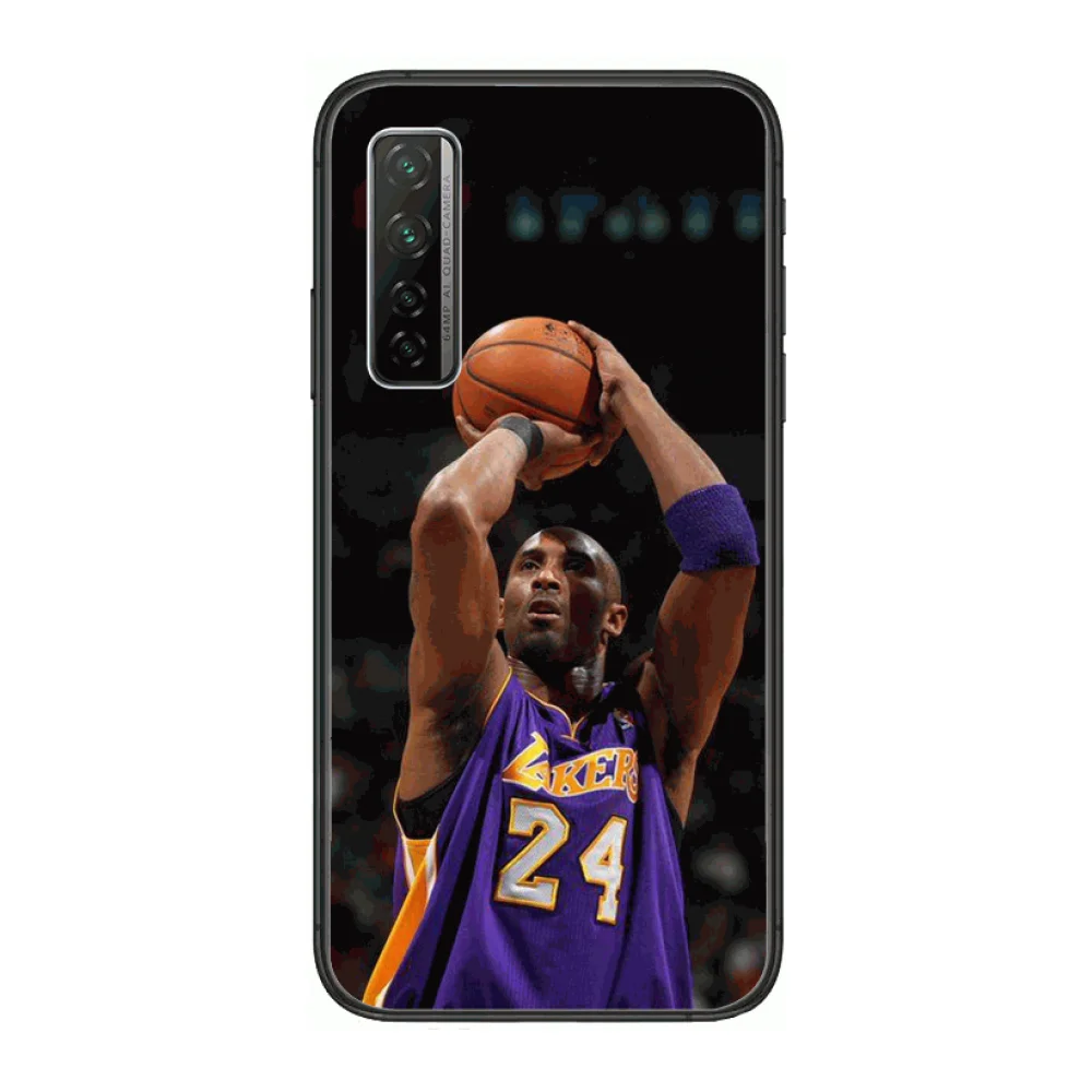 

Jersey number 24 basketball Bryant Phone Case For Huawei Nova p10 lite 7 6 5 4 3 Pro i p Smart ZBlack Etui 3D Coque Painting