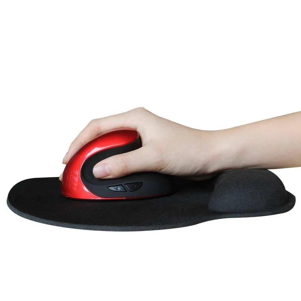 Вертикальная мышь беспроводная перезаряжаемая игровая с Mause Pad 6D эргономичная