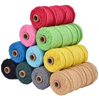 3mm 100 natural cotton twine string bakers twine string cord rope twisted craft jute macrame string diy home textile