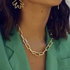 Большая женская цепочка на шею в стиле панк; Ожерелье, большой чокер, кулон и ожерелье в стиле стимпанк, украшения на шею, 2021 гранж