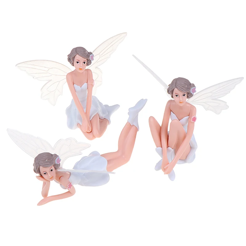 1 шт. Летающий цветочный Сказочный садовый Миниатюрный белый Ангел орнамент DIY