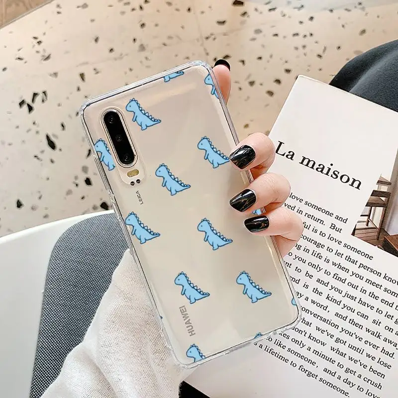 

Cute Dinosaur Baby Fashion Phone Cases Transparent for Samsung A71 S9 10 20 HUAWEI p30 40 honor 10i 8x xiaomi note 8 Pro 10t 11