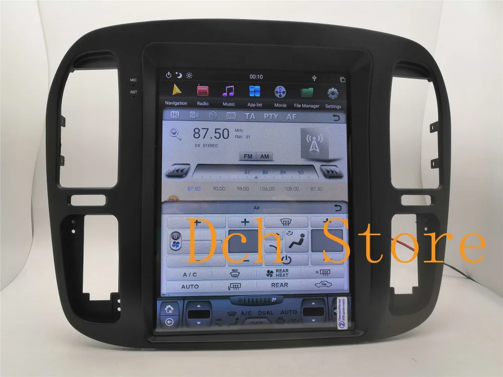 12,1 ''tesla стиль Android 8,1 автомобильный dvd-плеер gps навигация для TOYOTA LAND CRUISER LC100 1999-2002 радио Lexus lx470 PX6 ips