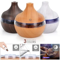300ml usb air humidifier electric aroma diffuser mist wood grain oil aromatherapy mini colorful led light for car home office