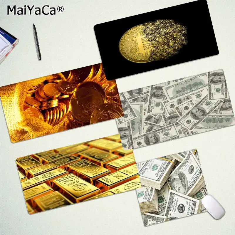 Игровой коврик для мыши MaiYaCa новый дизайн забавный золотой и денежный ноутбук