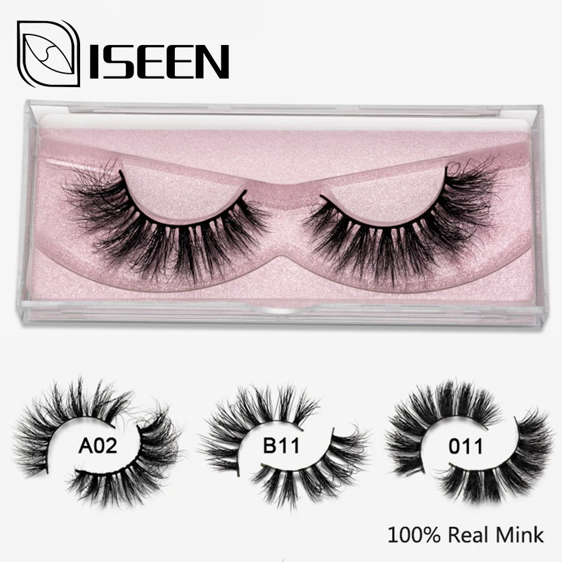 ISEEN норковые ресницы 3D 100% безжалостные ручная работа натуральные Популярные
