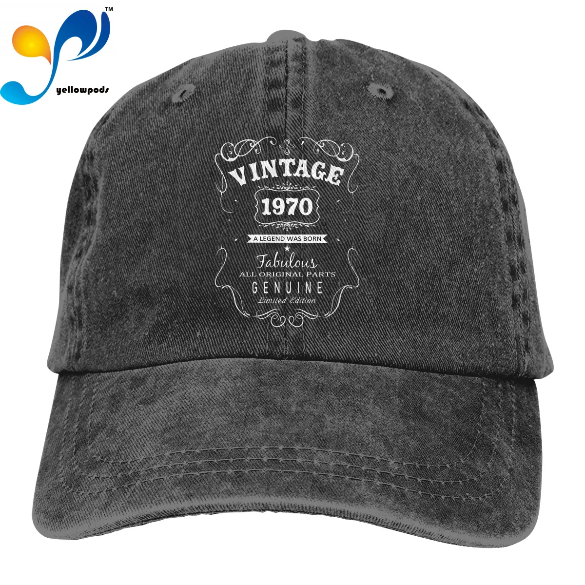 

50th Birthday Gift Birthday 1970 Original Commemorate Unisex Outdoor Campaign Baseball Cap Adjustable Snapback Trucker Hat