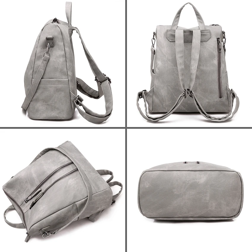 Рюкзак в стиле преппи для женщин вместительные школьные ранцы из нубука и кожи