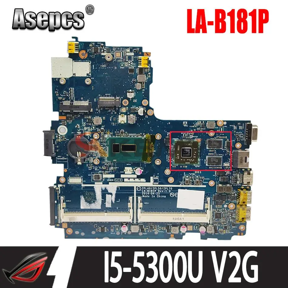 

Материнская плата для ноутбука HP Probook 450 G2 ZPL40/ZPL50/ZPL70 LA-B181P sr23 x I5-5300U DDR3L 2GB