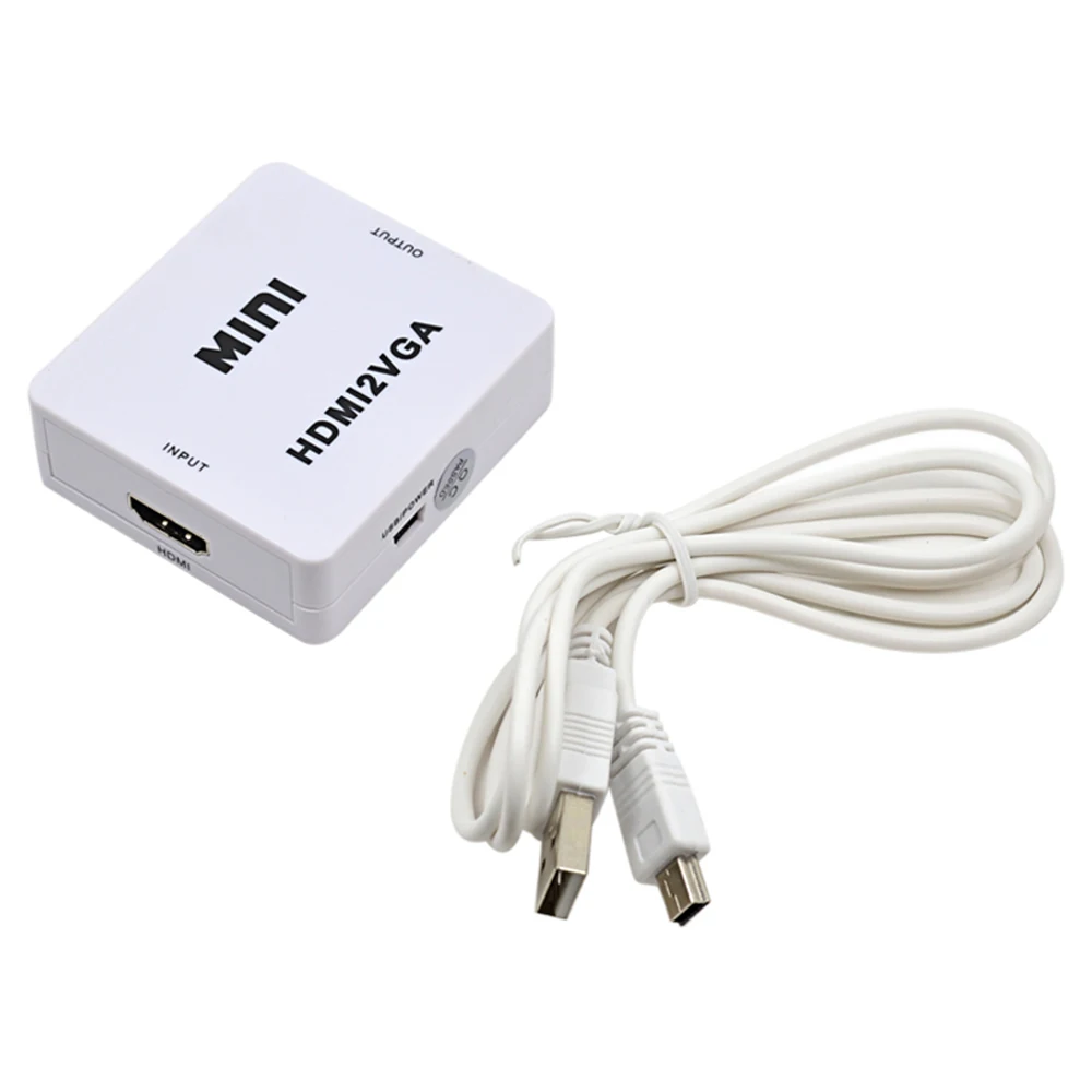 MINI HDMI в VGA конвертер оригинальный HD 1080P с 3 5 мм адаптером для видеобокса Xbox360 ПК DVD PS3