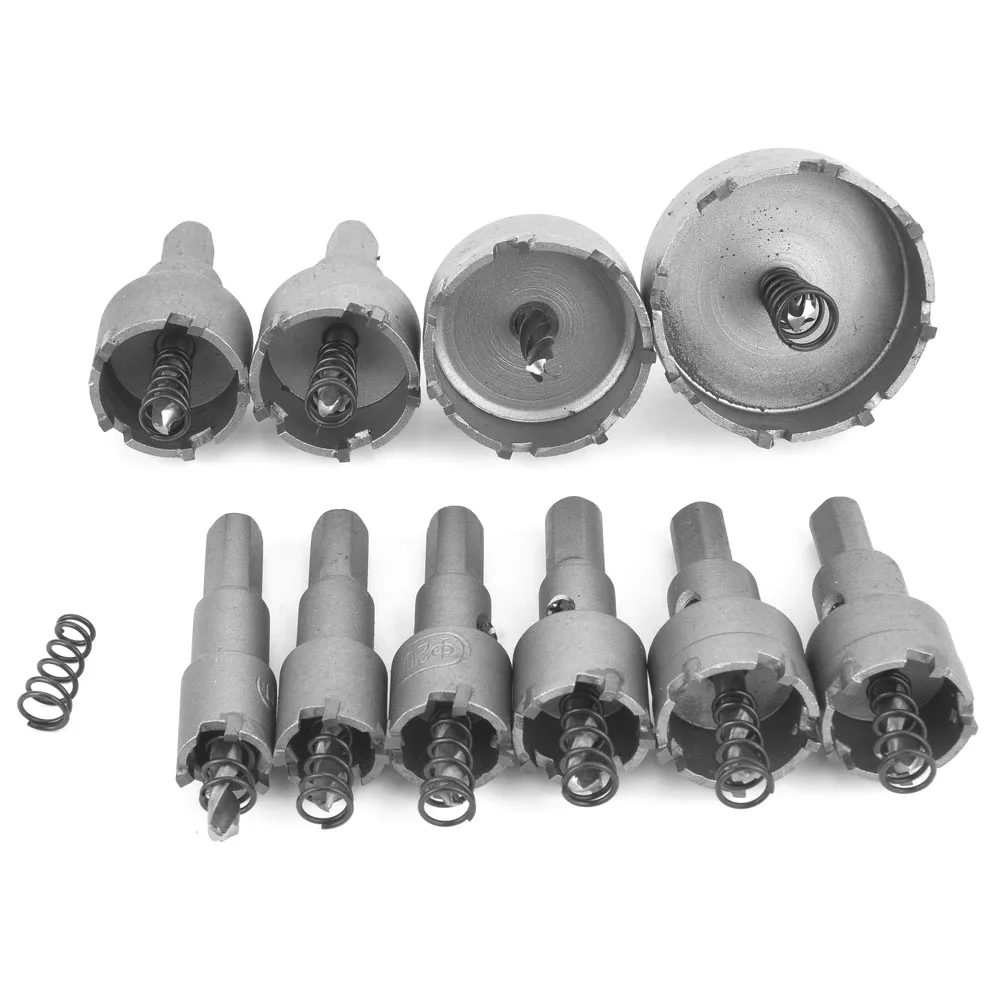 

10pcs Stainless Steel TCT Hole Saw Cutter Drill Bit Set for Metal Alloy