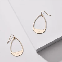 e7135 zwpon copper materials hammered cutout teardrop earrings for women 2020 new arrival boutique earrings wholesale