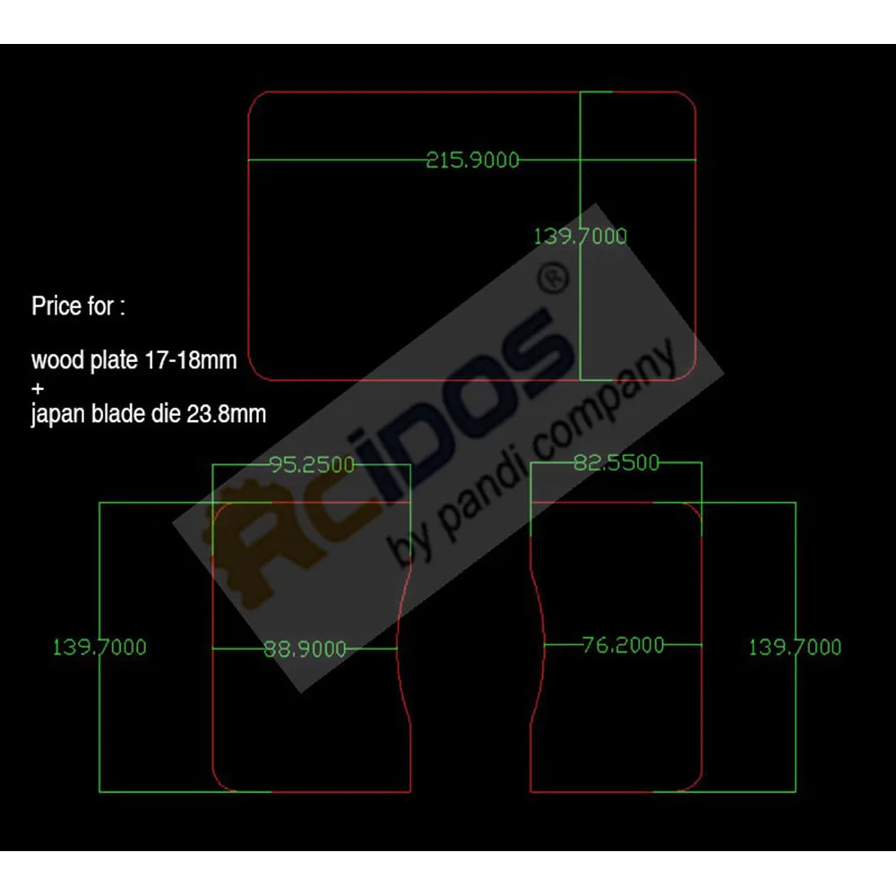 RCIDOS Card wallet leather cutting die Japan steel Blade card purse leathe cutter mold wood plate17-18mm blade 23.8x0.71mm | Дом и сад