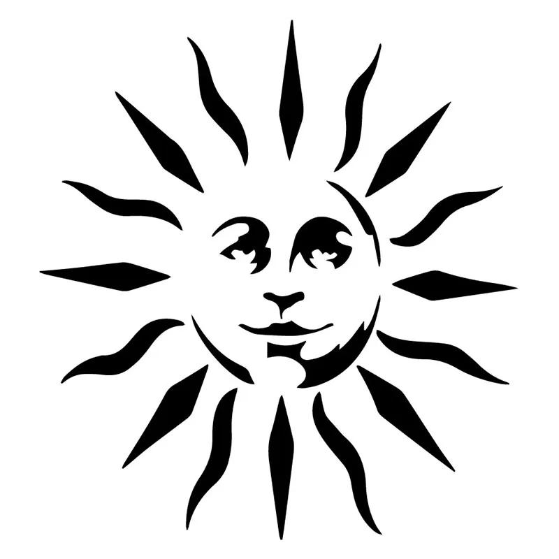 

Car Stickers Tribal Sun Window Art PVC Waterproof and Sunscreen Decals Decorative Accessories 15.5x16.8cm