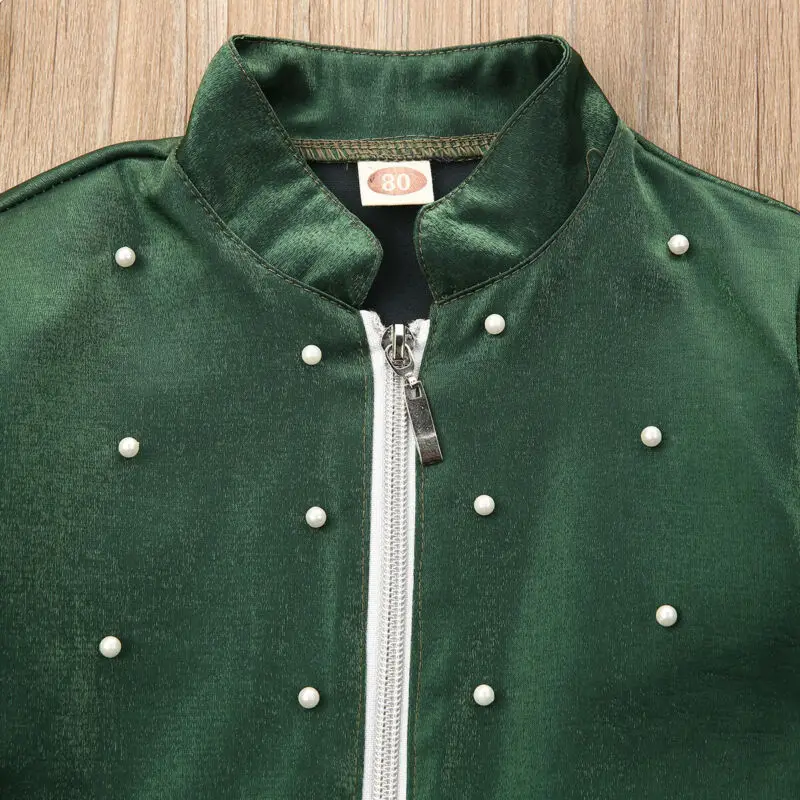 Новый комплект детской одежды для маленьких девочек однотонная куртка на молнии