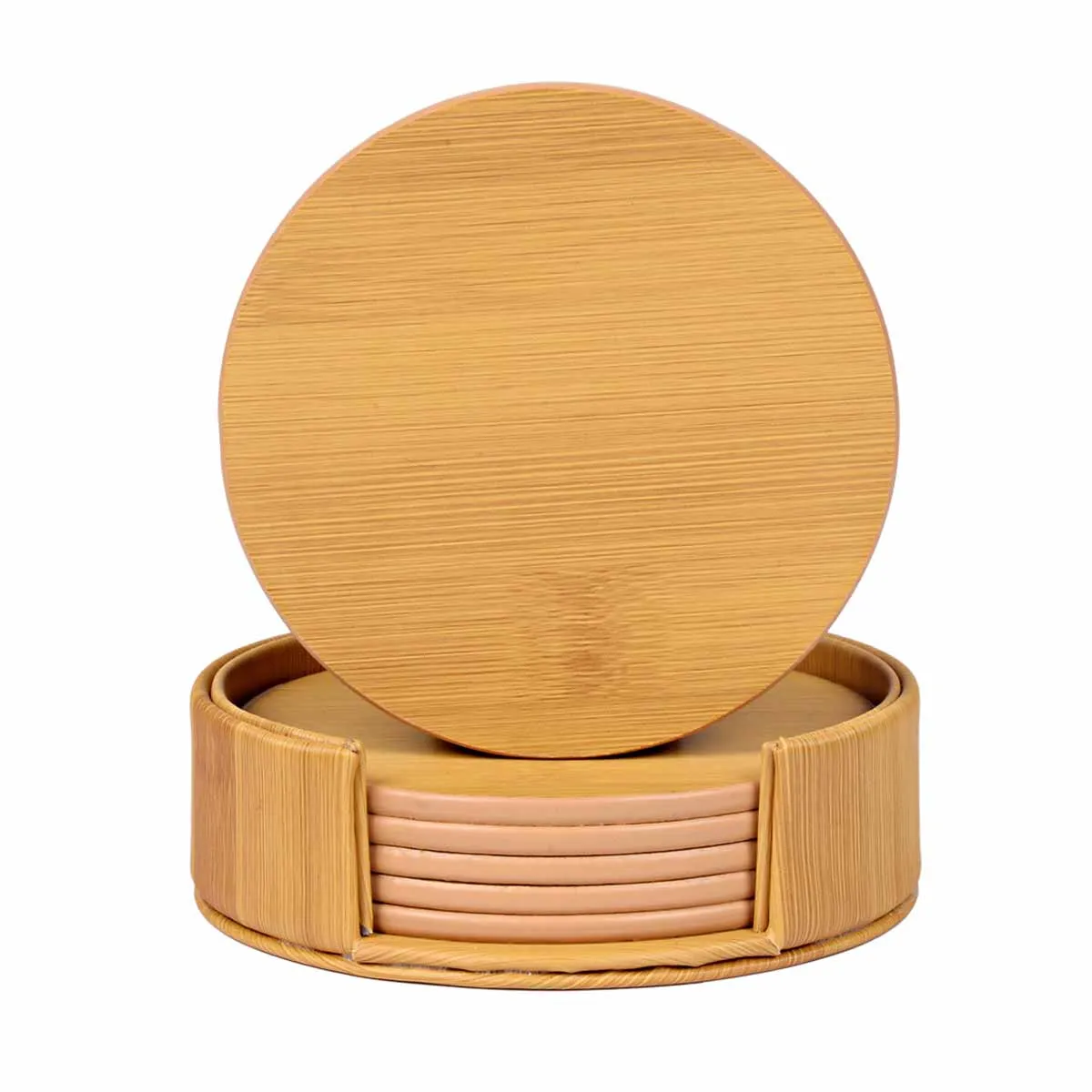 

6 PC Table Pad Silicone Insulation Placemat Cup Bowl Mat Home Decor Durable PU Leather Coaster