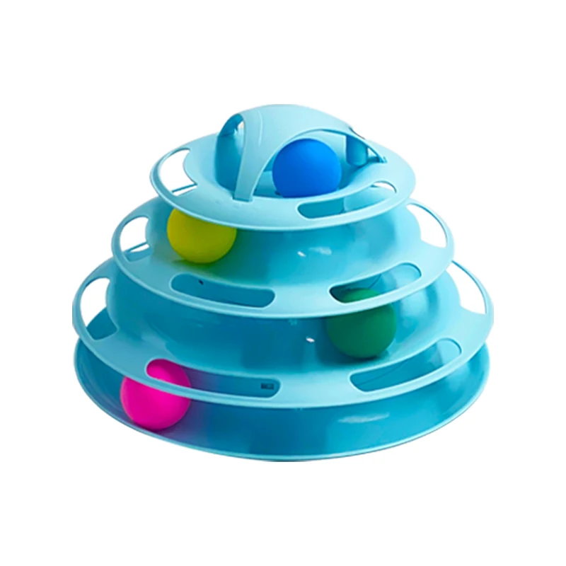 

fidget toys Pet Cat Toys Interactive Tower Tracks Disc 3/4 Layer Cat Toys Ball Training Intelligence Amusement Plate