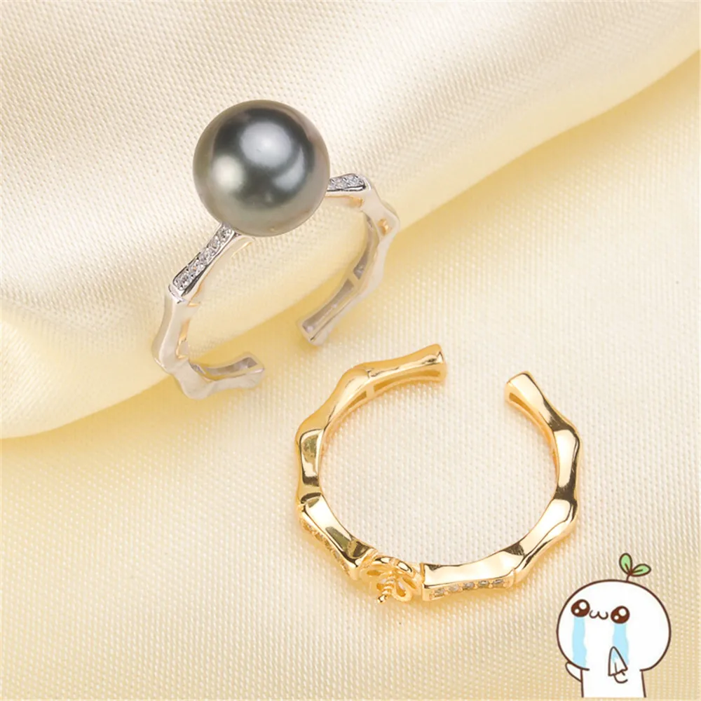 925 пробы Серебряная кольцевая заготовка основа подходит для жемчужных колец