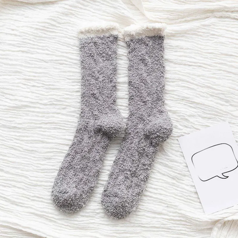 1 пара японская женская обувь из бархата кораллового цвета с трубки розовые носки