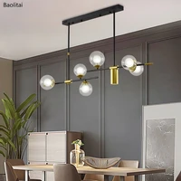 nordic postmodern meals chandeliers led 35w 220v home commercial glass ball kitchen living room clothing store decorative lamps