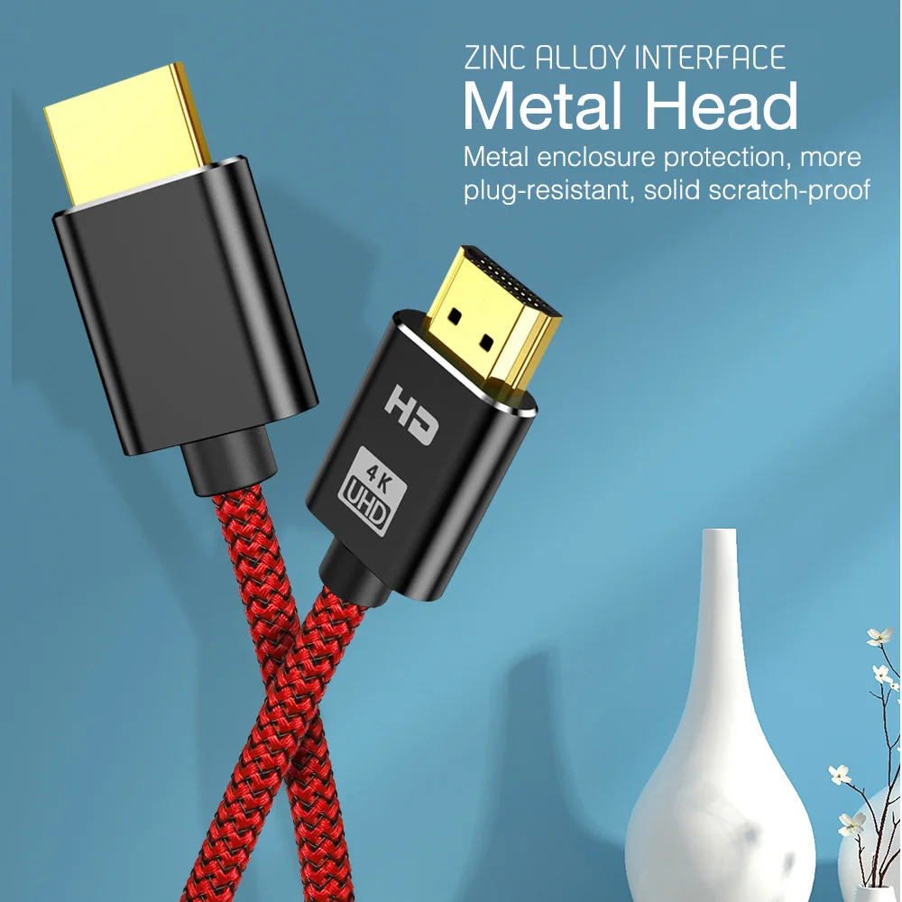 4K 60Hz HDMI к кабель высокоскоростной 2 0 позолоченный 3D Кабель для подключения Xiaomi UHD