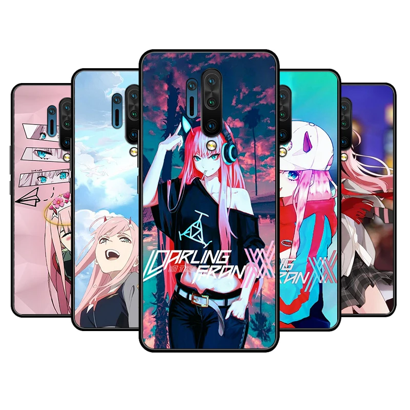 

Phone Case For OnePlus Nord 2 CE N100 N10 9R 9 8T Plus 8 7T 7 Pro 5G 6 6T 5T Darling in the FranXX Black Soft TPU Cover