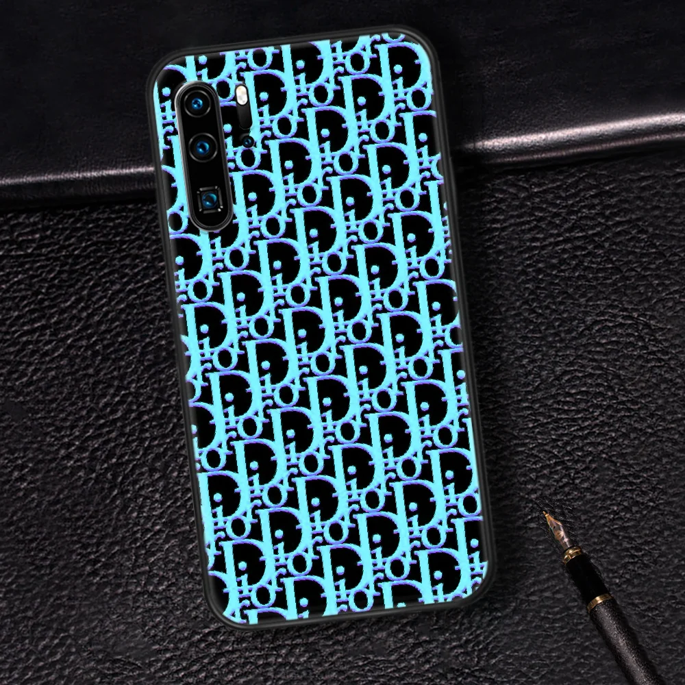 

Luxury Brand Christmas D-Diors Phone Case For Huawei P Mate 10 20 30 40 Pro Lite Smart 2019 2021 black Hoesjes Luxury Waterproof