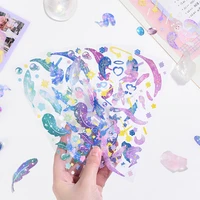 30pack scrapbook material sticker gift diy student stationery office supplies starry sky galaxy hand account adhesive label