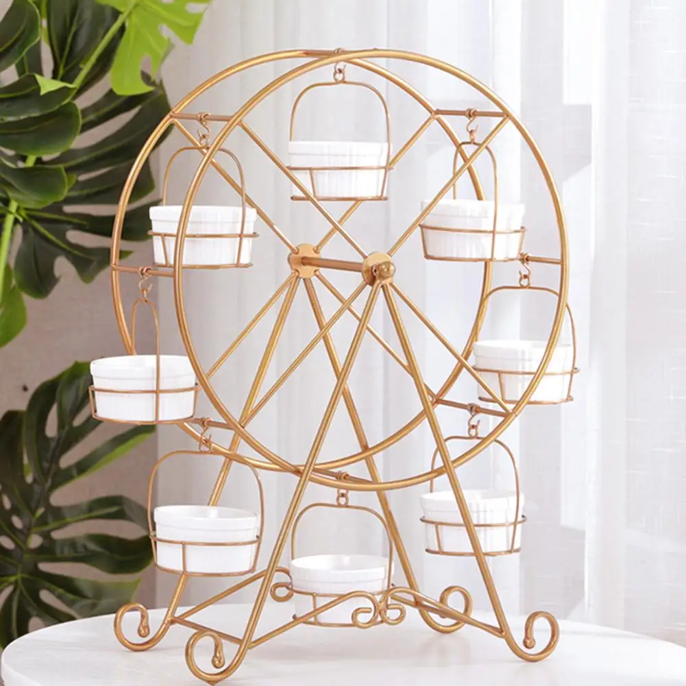 

Cupboard Display Stand Rotating Wheel Display 8 Cup Cake Kitchen Utensils For Children's Birthday Party Wedding Carnival