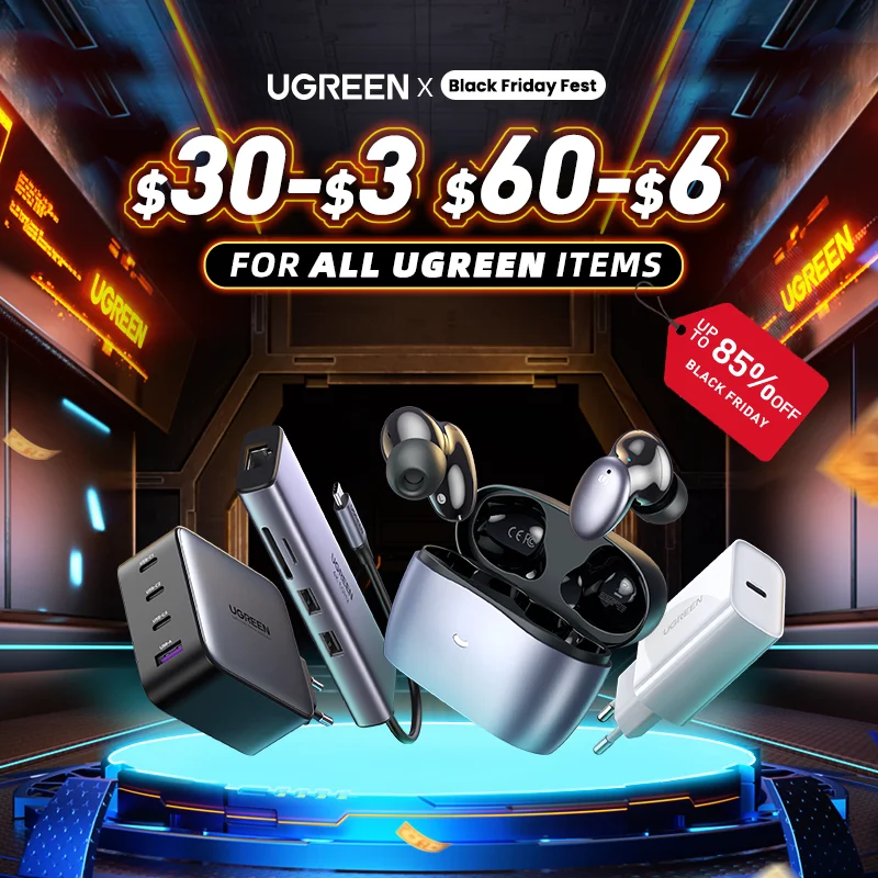 

[Черная пятница] Ugreen 2021 11,25-11,29 первая часа: $15-1 доллар, $30-5 долларов, [Добавить в корзину и получить больше купонов]