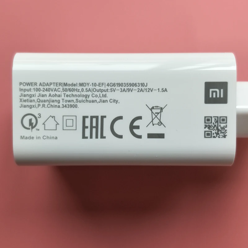 Зарядное устройство QC3.0 для Xiaomi Mi 9 SE настенный адаптер быстрой зарядки кабель