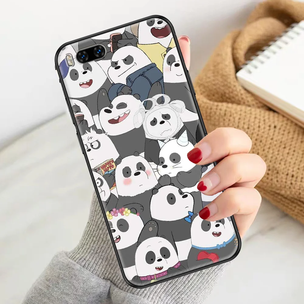 

Cartoon We Bare Lovely Bears Phone case For Xiaomi Mi Max Note 3 A2 A3 8 9 9T 10 Lite Pro Ultra black art cover silicone back