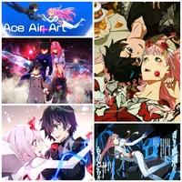 popular fans collection zero two diamond painting darling in the franxx picture dmc rhinestones for diamond embroidery