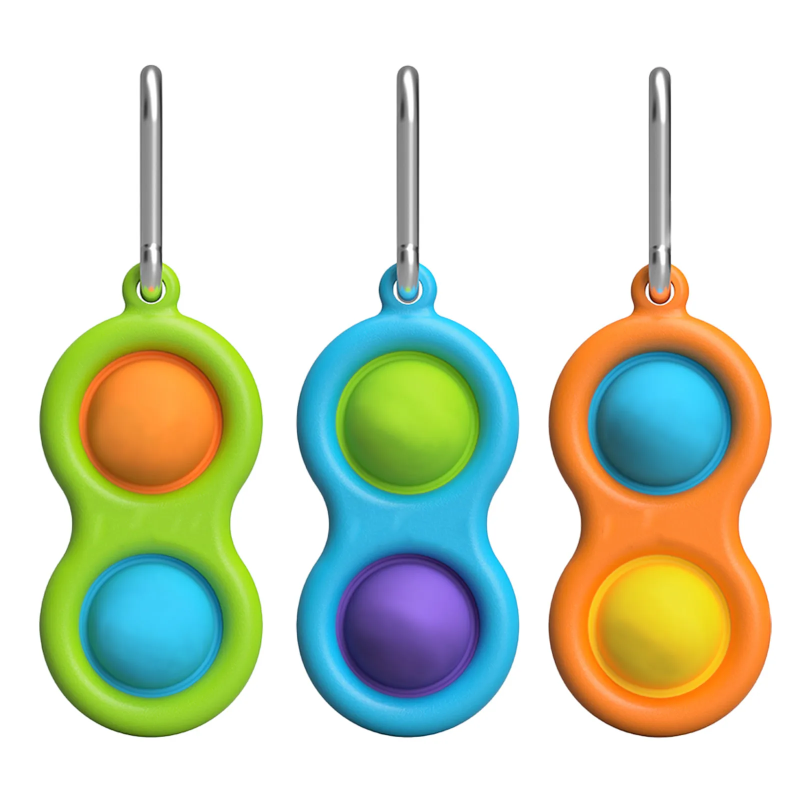 

Colorful Keychain Children Adult Dimple Toy Pressure Reliever Board Controller Educational Toy 2021 Simple Dimple Toys