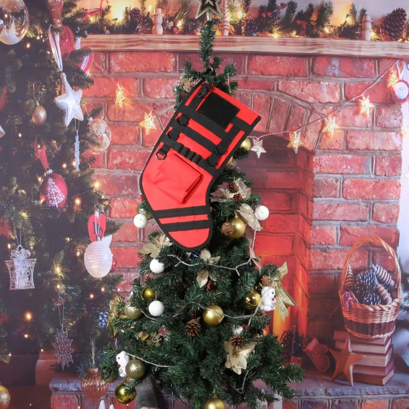 Wholesale Hunting Polyester Christmas Tactical Stocking With Molle