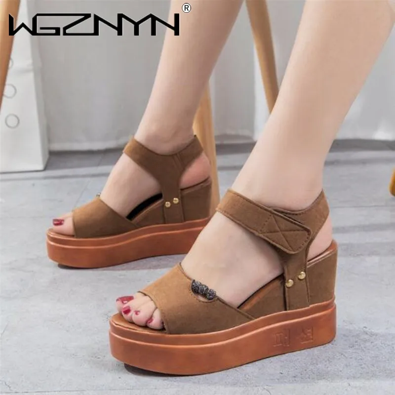 

New High Heel Sandals Women Vintage Platform Shoes Woman Comfortable Sandals Chaussures Femme Summer Wedges Sandals Women