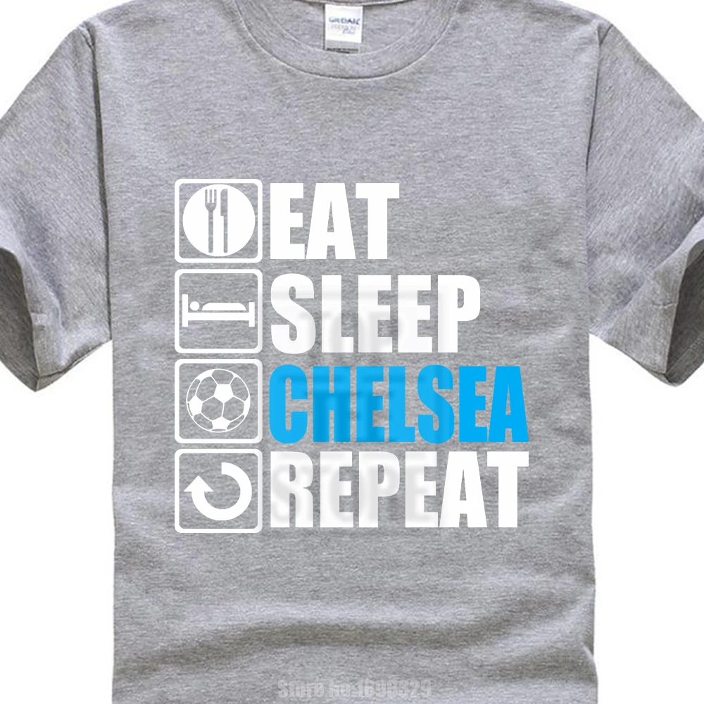 2018 Новая мужская хипстер &quot Eat Sleep футбольного клуба Челси дизайн для мужчин