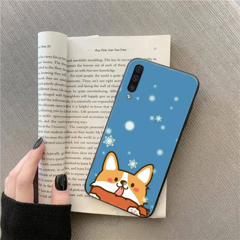 

corgi Cute cartoon dog Phone Case For Samsung galaxy S 9 10 20 A 10 21 30 31 40 50 51 71 s note 20 j 4 2018 plus
