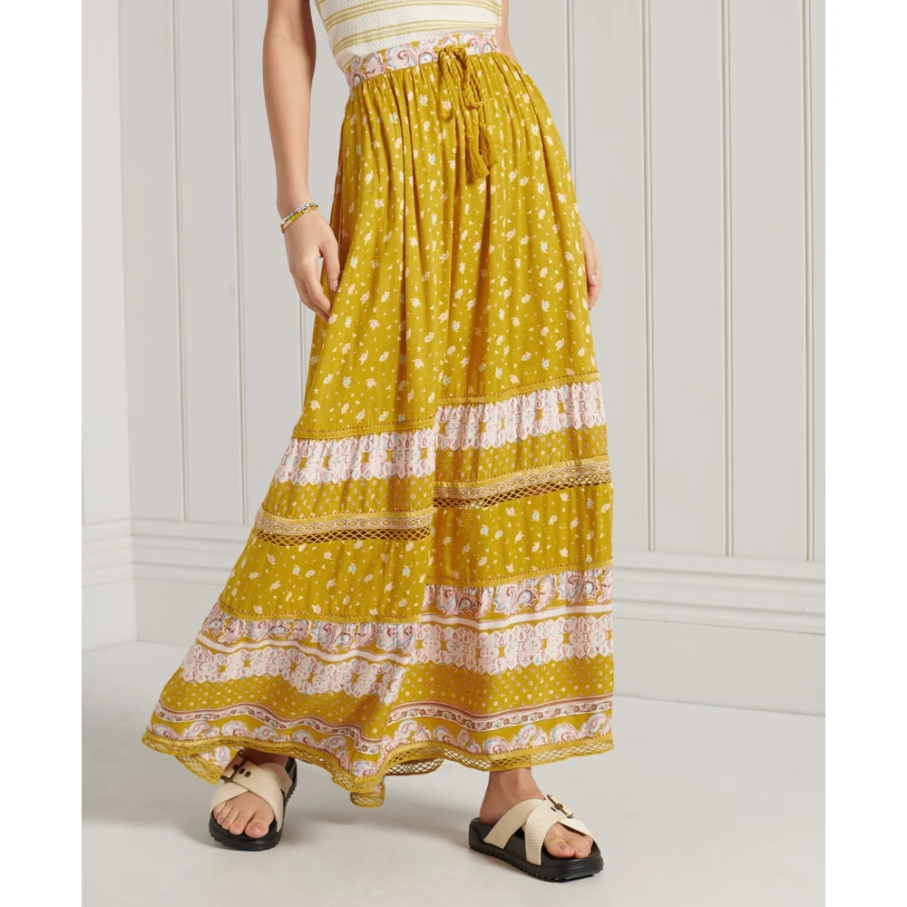 Юбка SUPERDRY AMEERA MAXI SKIRT Ochre |
