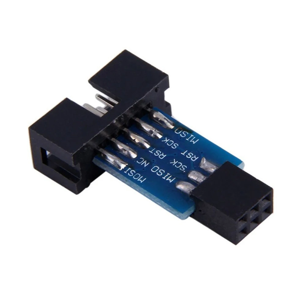 10-контактная 6-контактная плата адаптера для AVRISP MKII USBASP STK500 USB ISP преобразователь