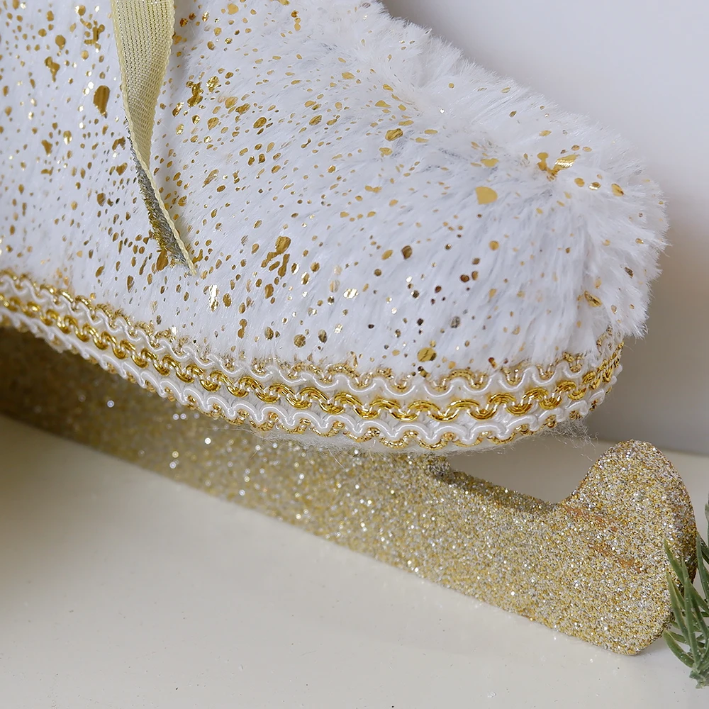 ABXMAS 1 пара Рождественские елки коньки из пеньковой веревки украшения для дома