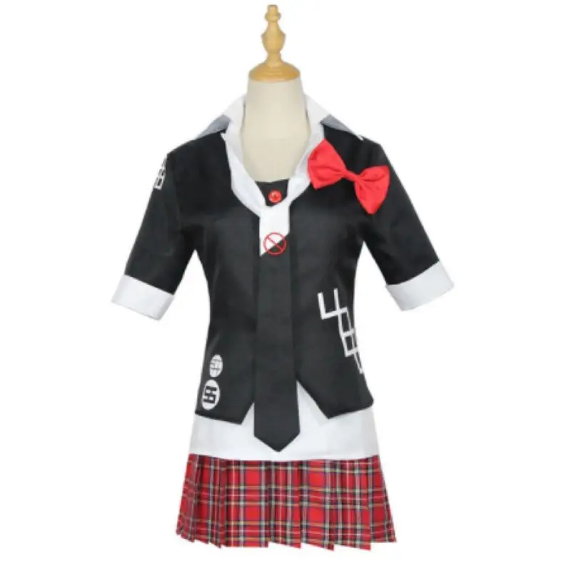 Костюм для косплея из аниме данганронпа женская форма короткая юбка кафе парик с