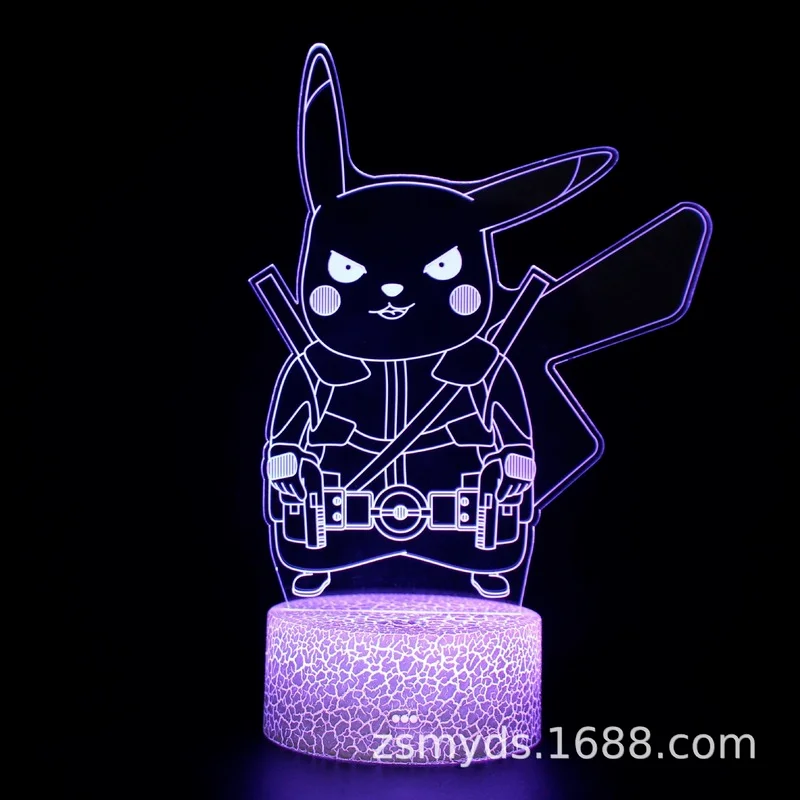 

TAKARA TOMY Pokemon Pikachu 3D Night Light Creative LED Visual Light Valentine's Day Gift Bedside Table Lamp Birthday Gift