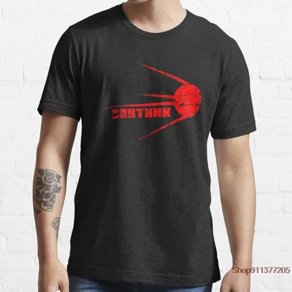 

SPUTNIK Men's T-shirt Top Quality cotton print short sleeve men T shirt casual Theory mens Tshirt