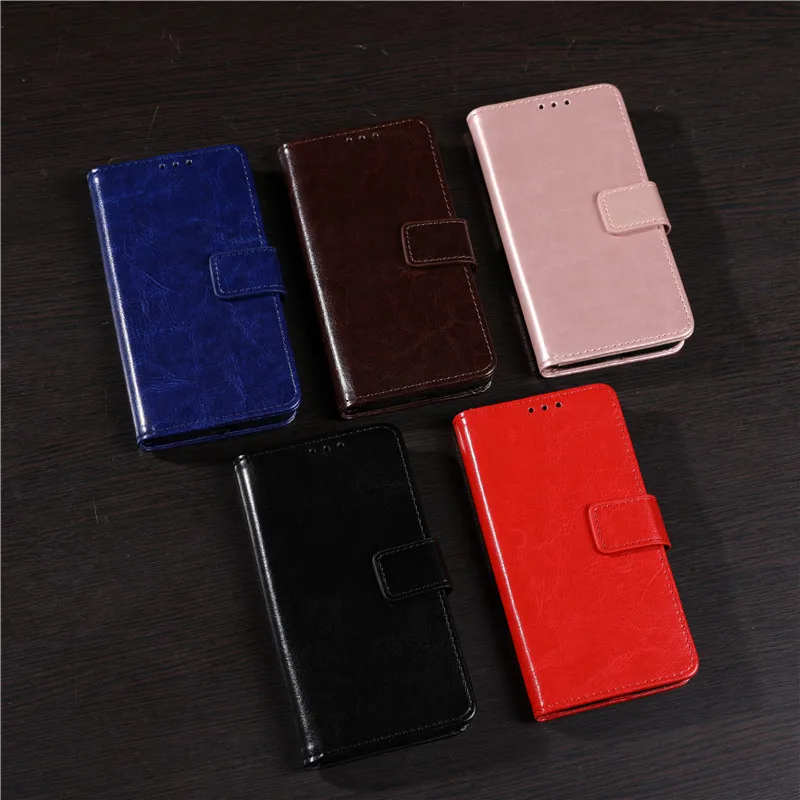 Роскошный кожаный чехол бумажник с откидной крышкой для Huawei Y6 Y7 Y9 Y3 Y5 II Prime Pro 2019 2018