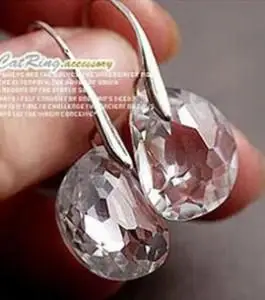 Японские и корейские модные оригинальные прозрачные белые женские серьги с кристаллами, ювелирные изделия для влюбленных - Окраска металла: Photo Color